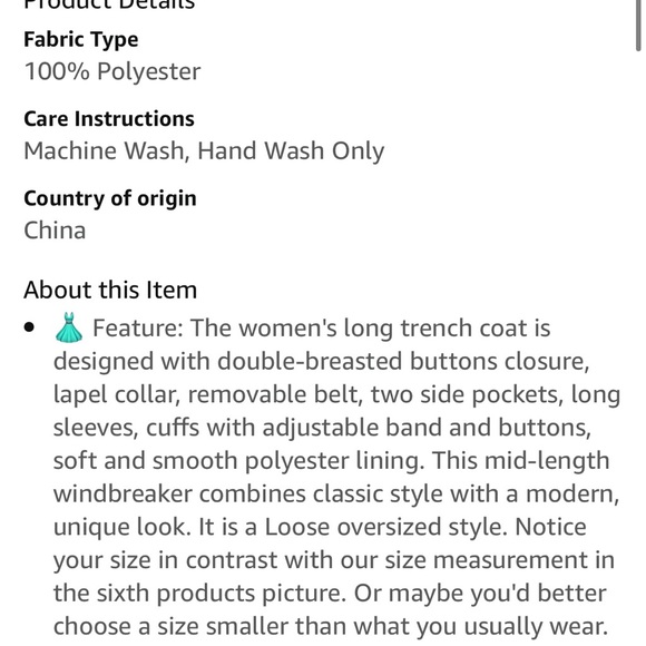 Risissida Waterproof Trench Coat - Picture 7 of 16